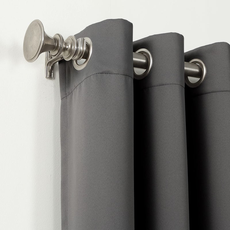 Sun Zero Soho Blackout Energy Efficient Grommet Curtain Single Panel, 54" x 84", Charcoal Gray - Image 2